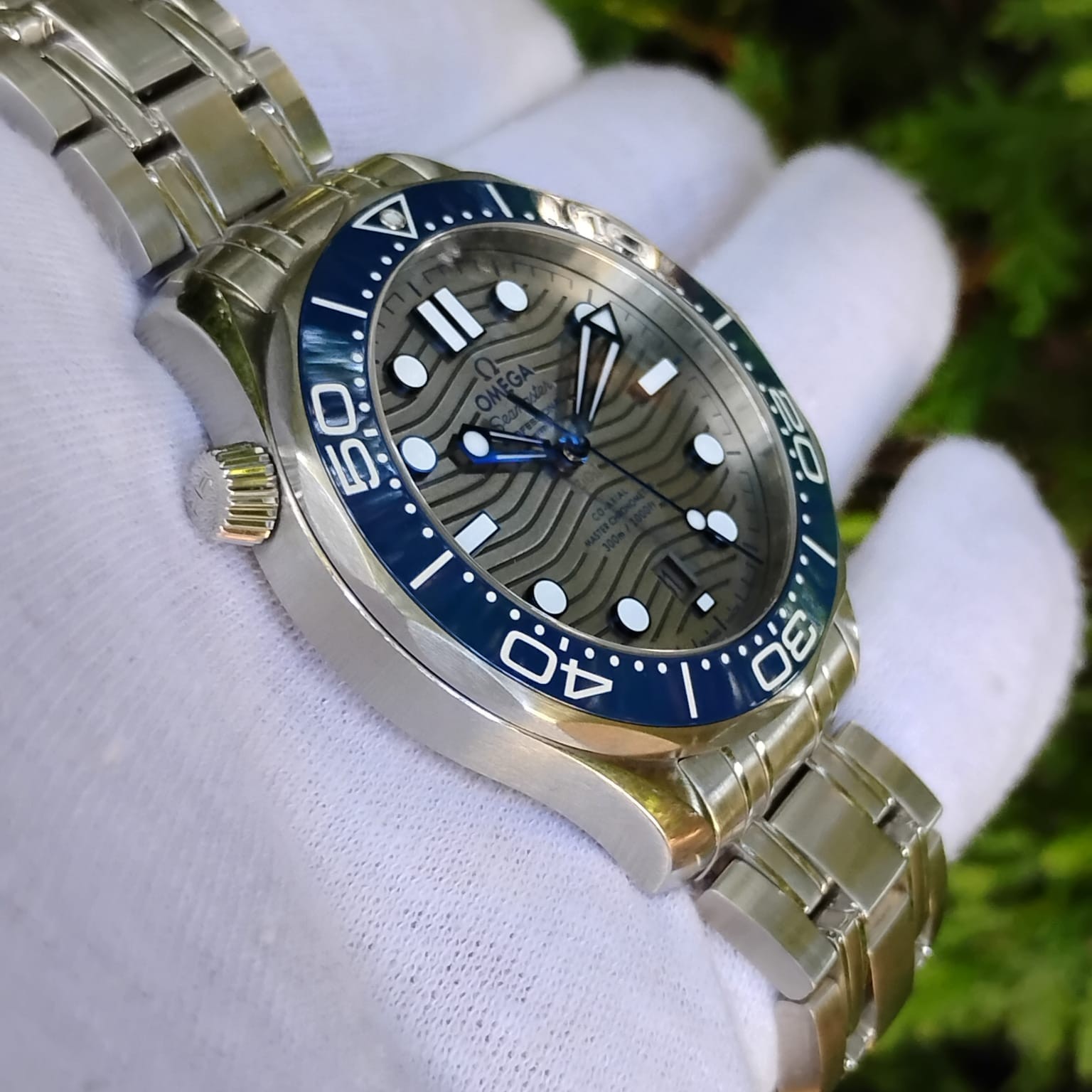 2024 OMEGA Seamaster Diver 300M Blue Gray Steel 42MM 210.32.42.20.06.001 FullSet