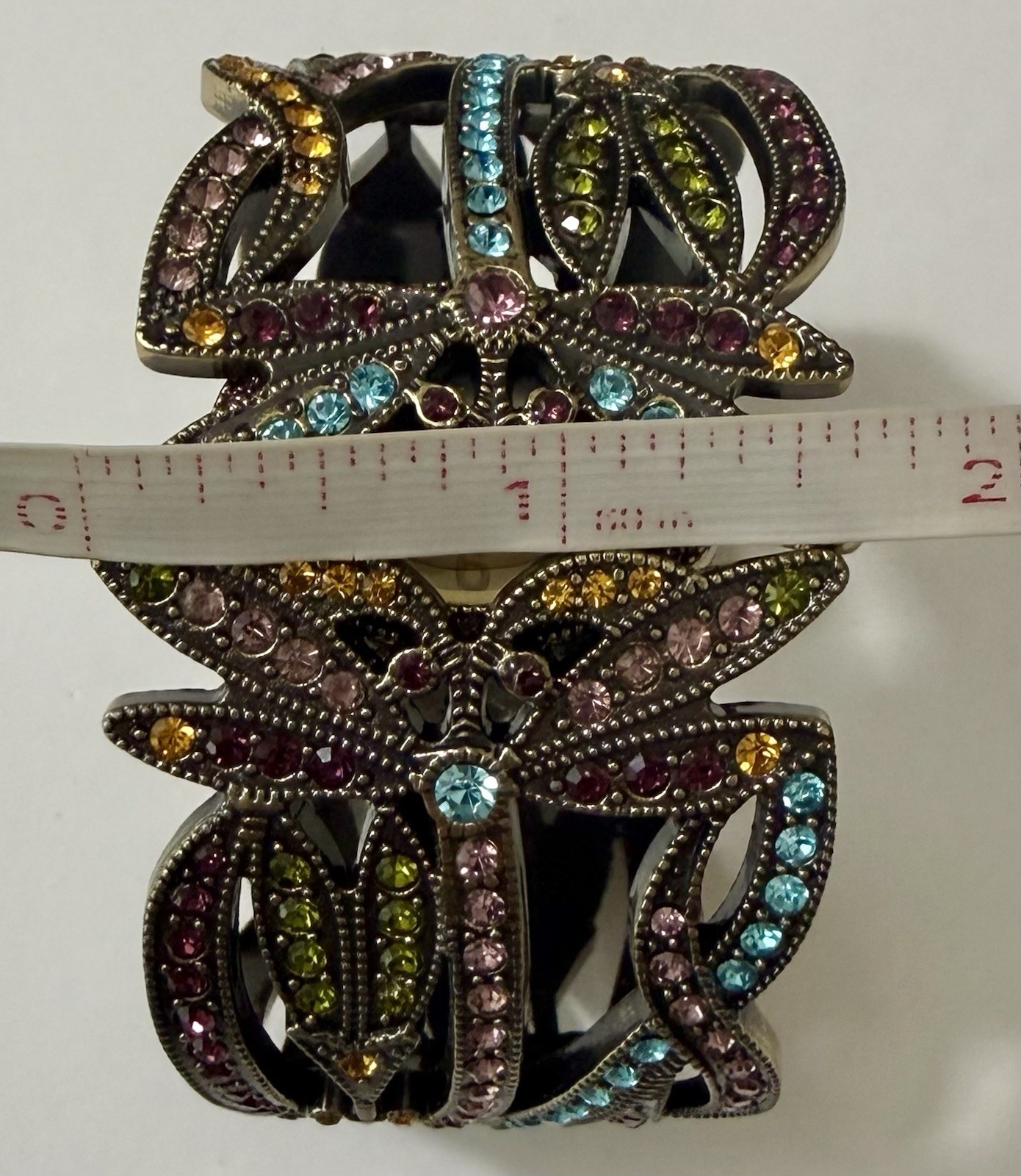 Heidi Daus Dancing Dragonfly Crystal Bangle Bracelet Watch Unused Untested w/Box