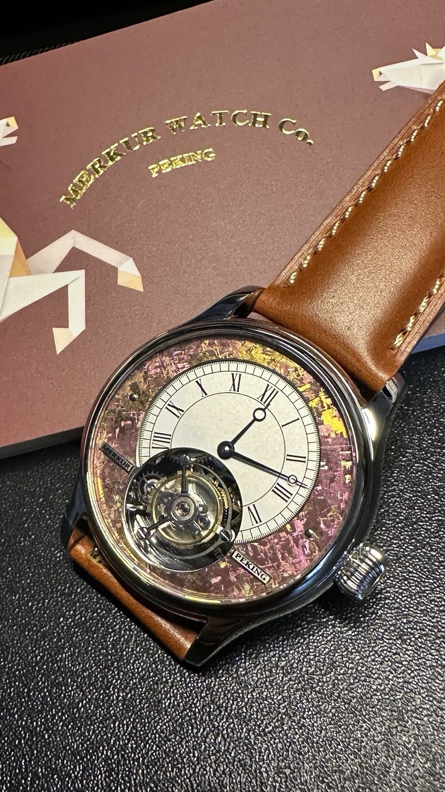 Merkur Tourbillion Mechanical Watch 42mm
