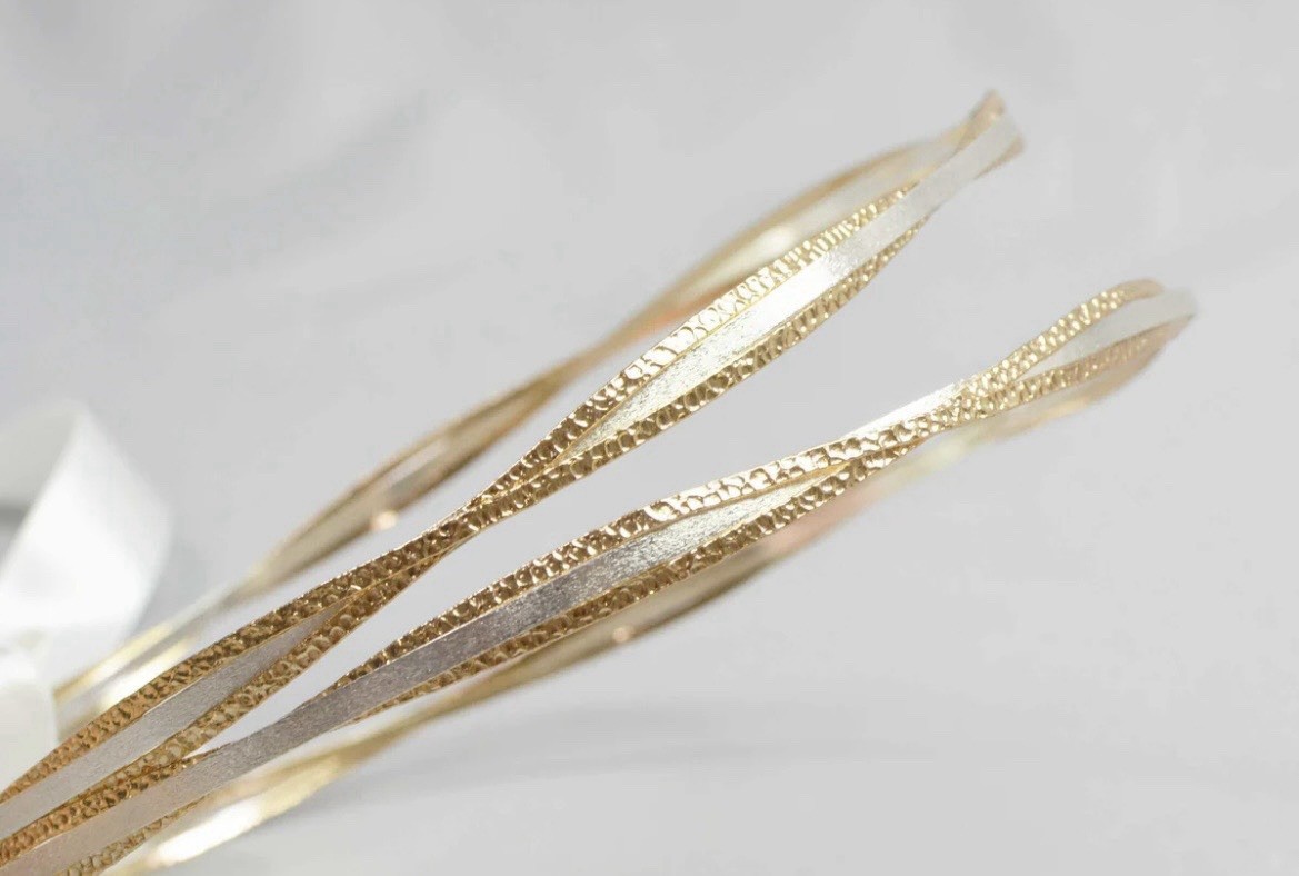 24K Gold plated and 1000 Silver plated Wedding Crowns (Orthodox Stefana)
