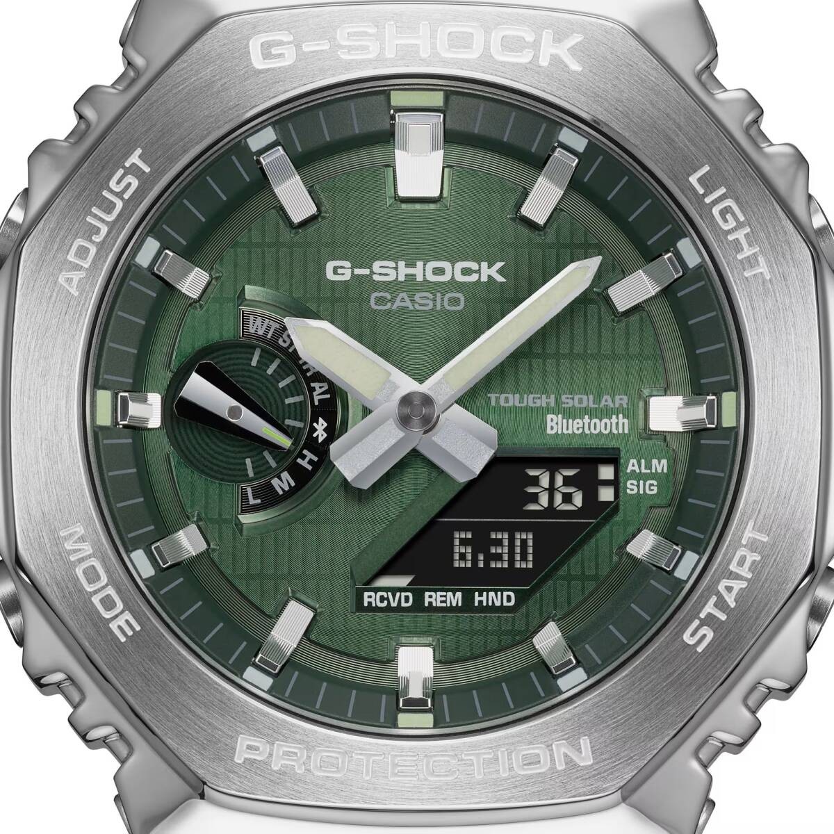 CASIO G SHOCK Tough Solar Mobile Link Black Silver Green GBM 2100A 1A3 Men’s Wat