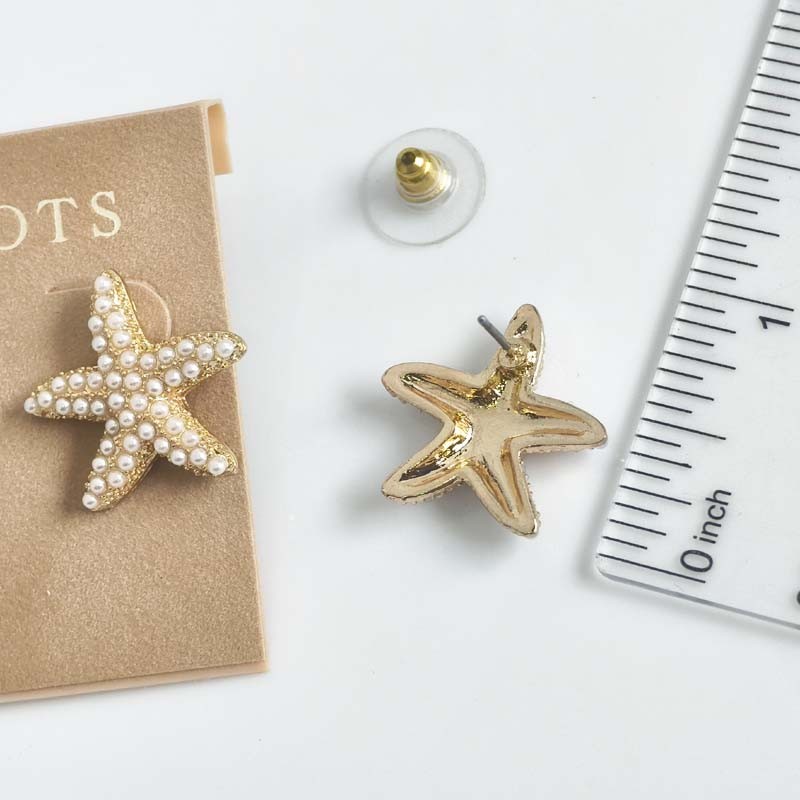 New Talbots Sea-Themed Starfish Stud Earrings Chic Women Party Vacation Jewelry