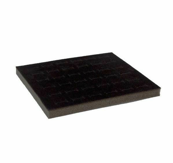 12pcs Black Velvet Ring Foam for 36 Half Size Rings Jewelry Display Tray Insert