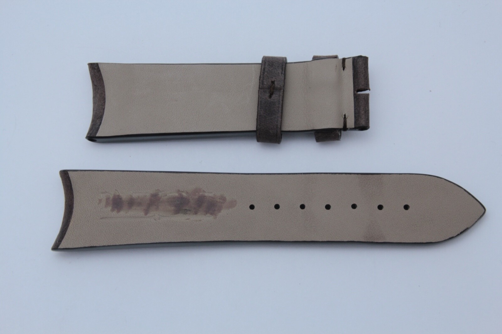 Genuine Bremont Vintage Dark Brown Leather 22mm x 20mm Watch Bands