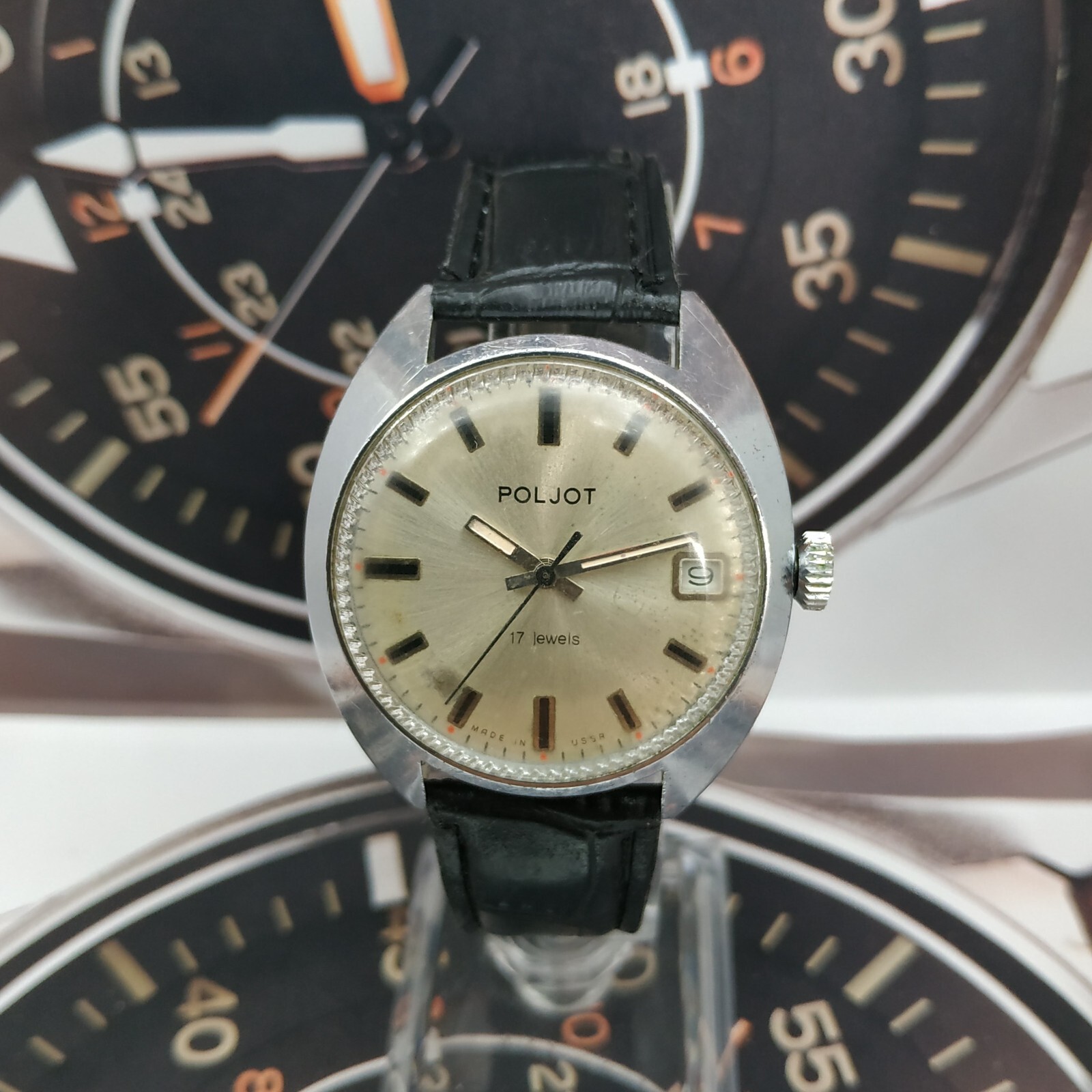 Dress Men’s Watch POLJOT Vintage USSR Mechanical SERVICED Retro Soviet Union ☭