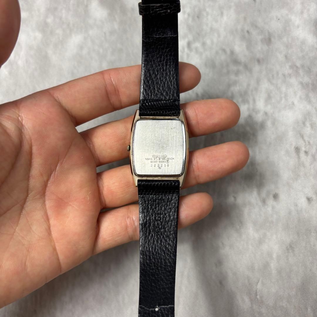 SEIKO DOLCE TJ-TI809H Rectangular Black Dial Watch From Japan