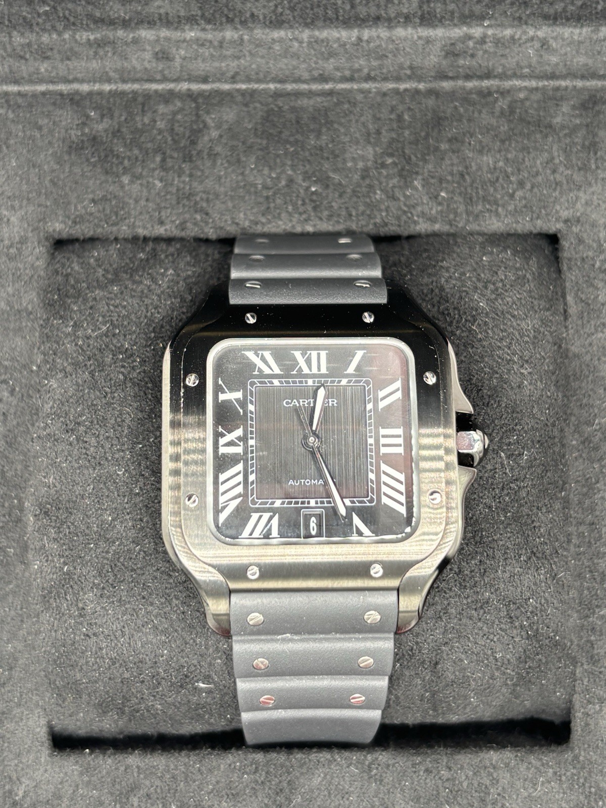 Cartier Santos de Cartier, Black Dial. Luxury. WSSA0039