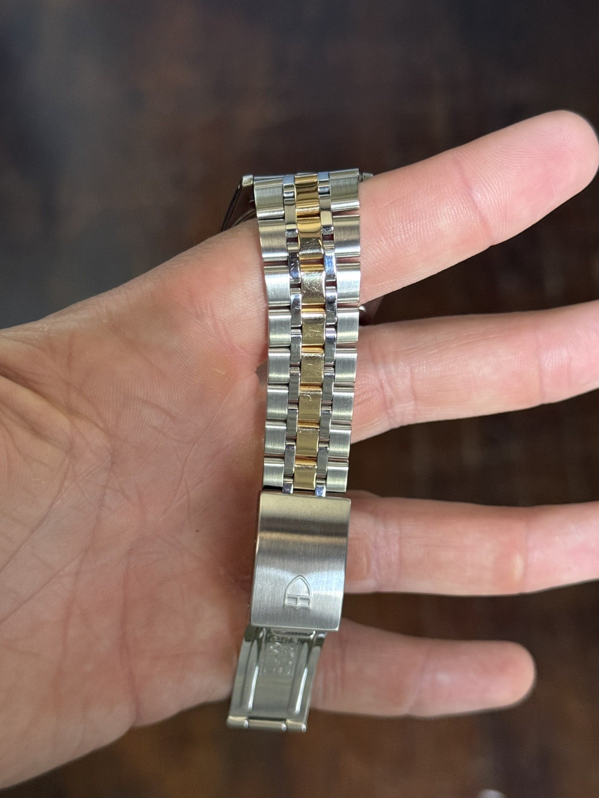 Tudor Prince Date 18K Gold & SS Gold Linen Diamond Dial Auto Watch 74033 w/ B&P