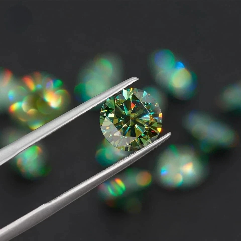 1 Ct Natural Green Diamond Round Cut VVS1 D Grade GDGL Certified H15