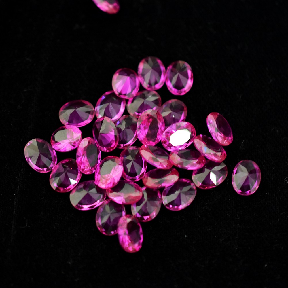 Certified Natural Unique Oval Cut 6 Pcs 7×5 mm Lot Pink Sapphire Gems Free Gift