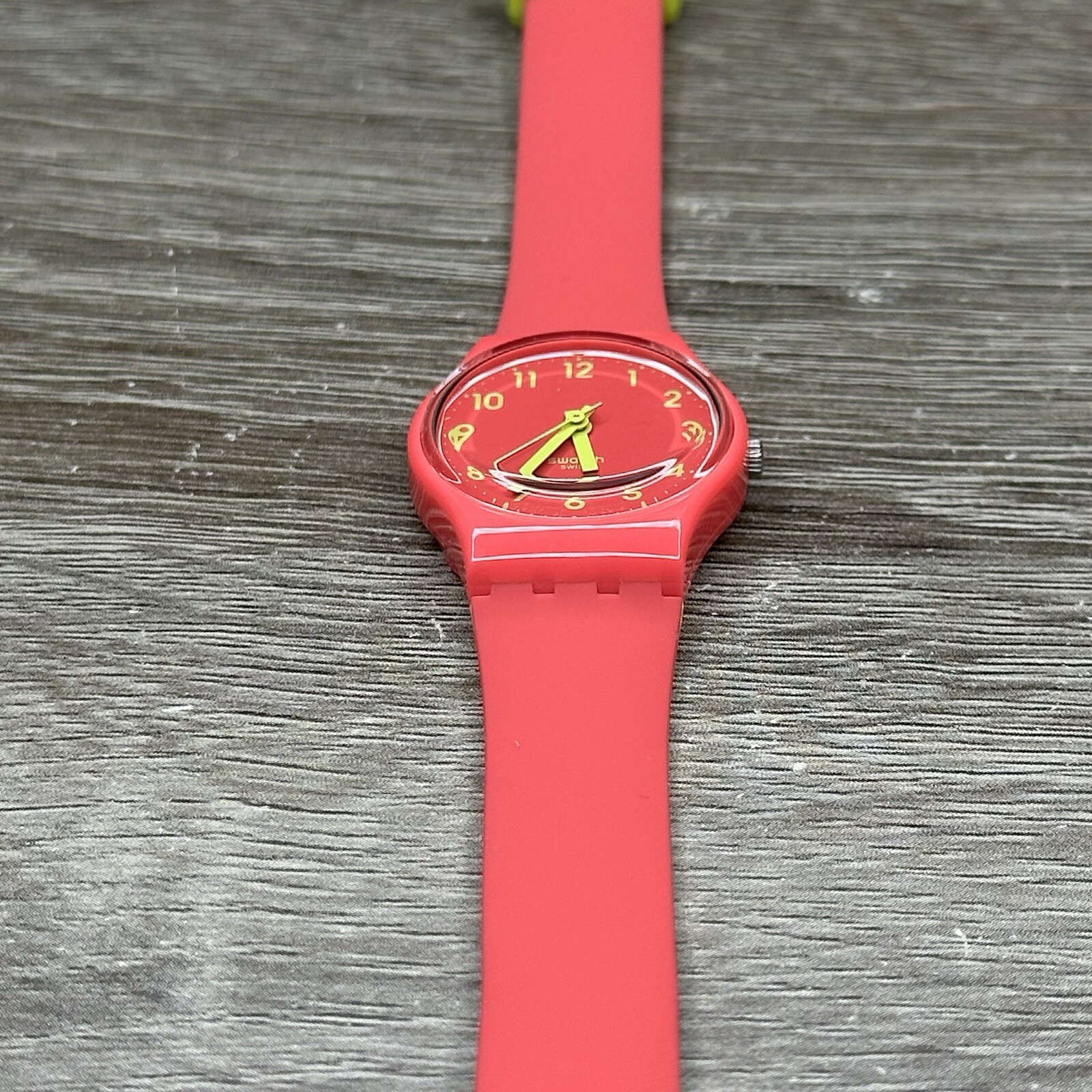 NEW✅ LIMITED✅ Swatch BIKO ROSE Pink Silicone Wrap Around Ladies Watch LP131