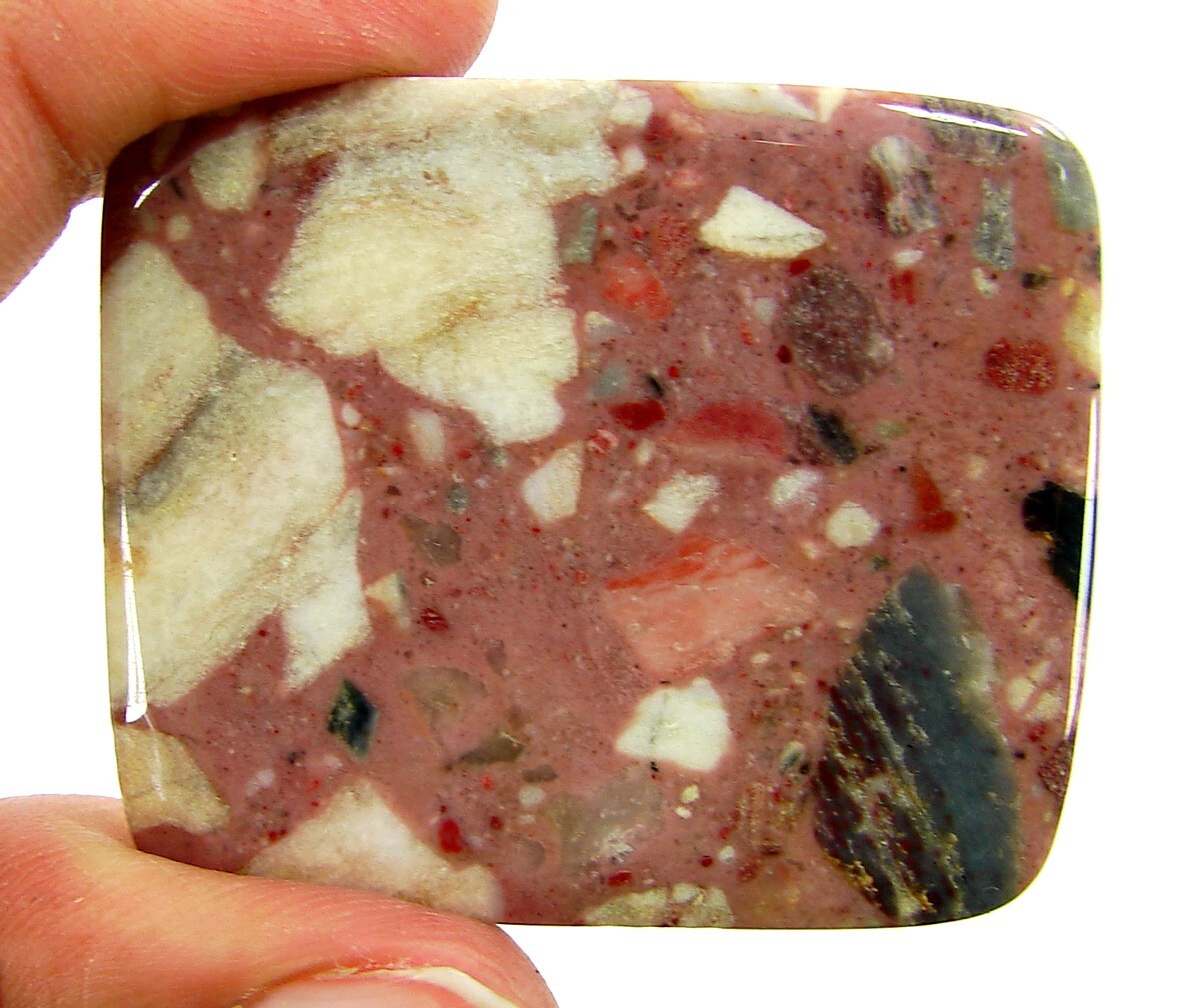 110.45 Ct Natural Chert Breccia Loose Gemstone Cabochon Wire Wrap Stone – 1531