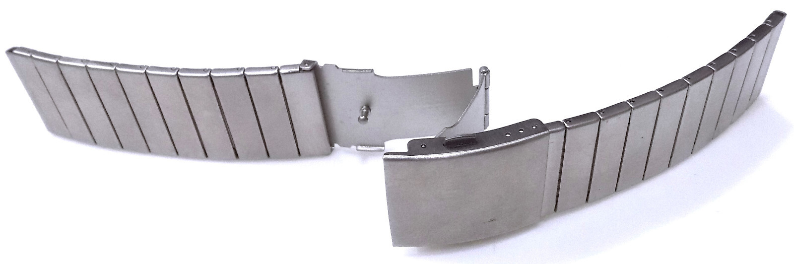 New Mens 23mm Wide Stainless Steel Bracelet Watch Band Push Button Trifold Clasp