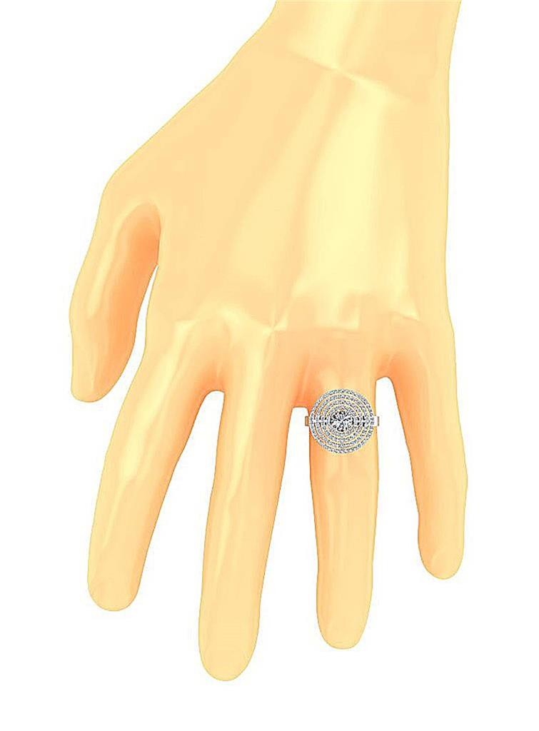 2.00 Ct Right Hand Anniversary Ring Round Cut Diamond 14K Yellow Gold Prong Set