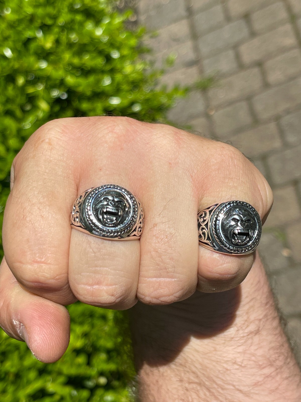 Real 925 Sterling Silver Mens Plain Gorilla Monkey Ape Ring Sz 7 8 9 10 11 12 13