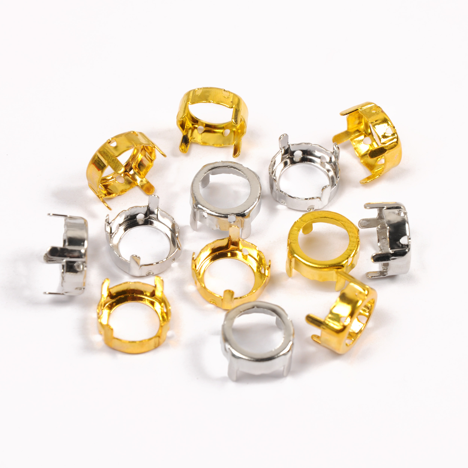 All Shape Empty Claw Setting Thicken Copper Sew on Rhinestones Base Set Sewing
