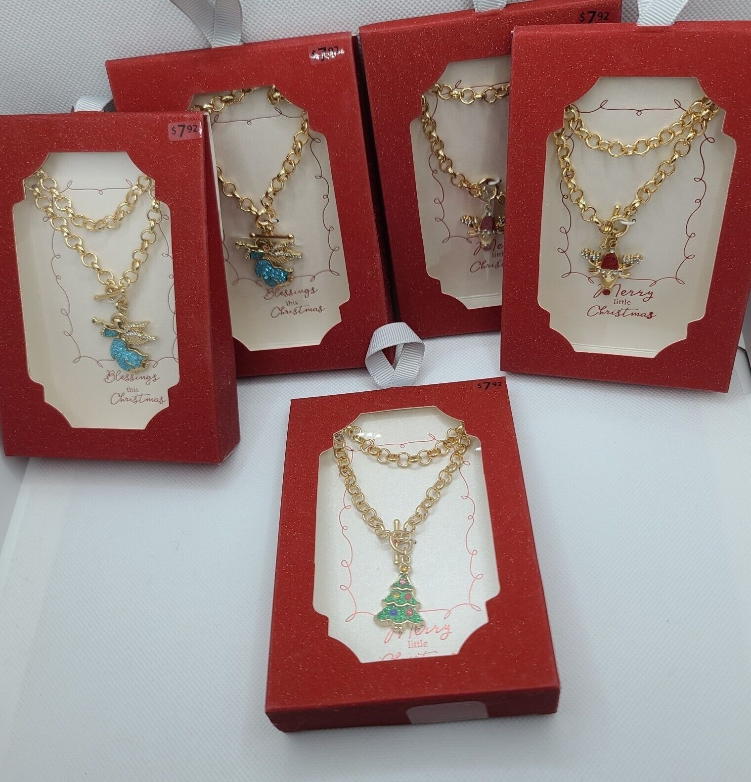 Holiday Time Christmas Fashion Jewelry Goldtone/Silvertone Bracelets Pins 12 Pcs