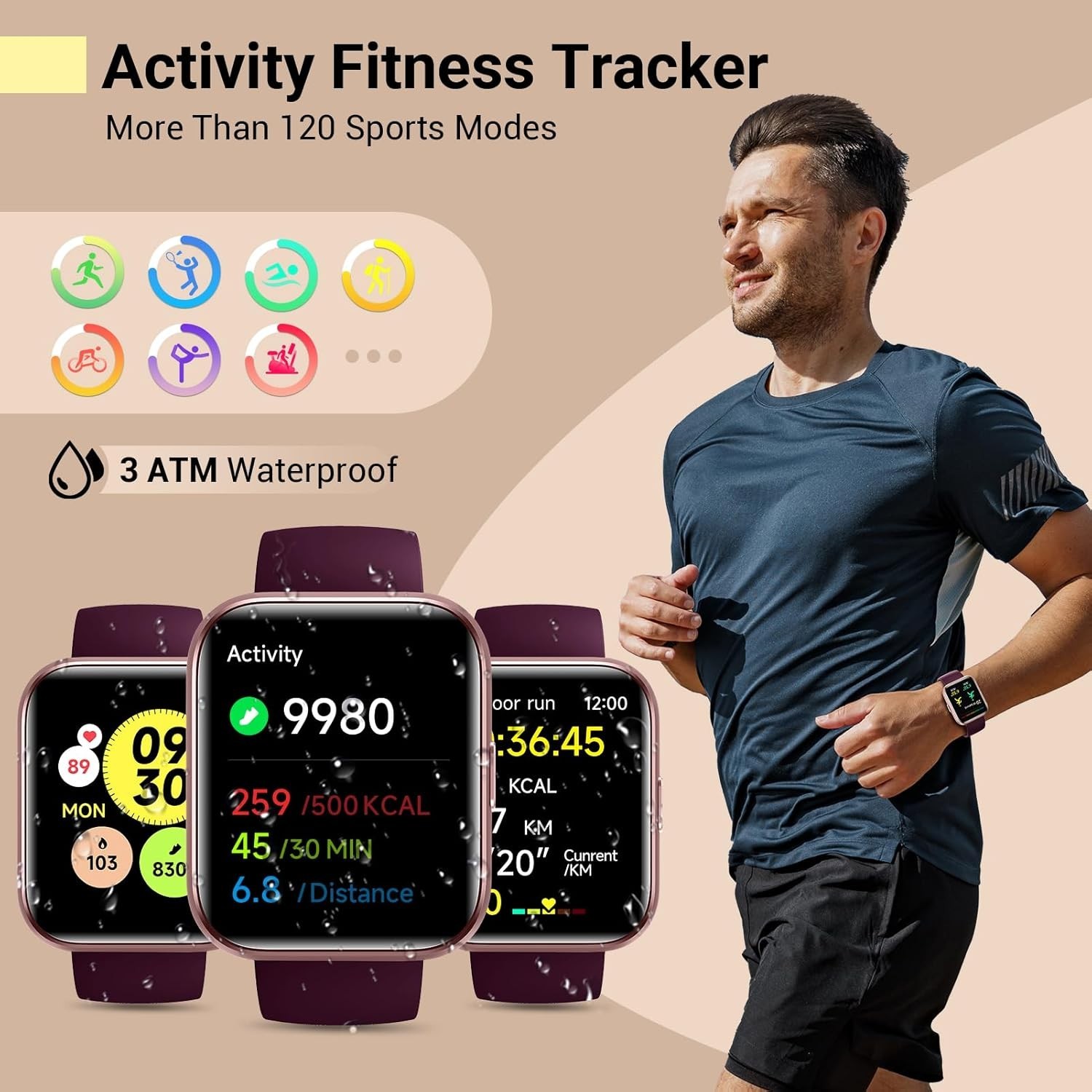 Smart Watch Women 1.8″ AMOLED Fitness Tracker Alexa Call Sleep Heart Rate
