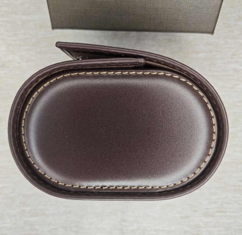 Patek Philippe Dark Brown Leather Watch Travel Case Luxury Storage Carry Box New