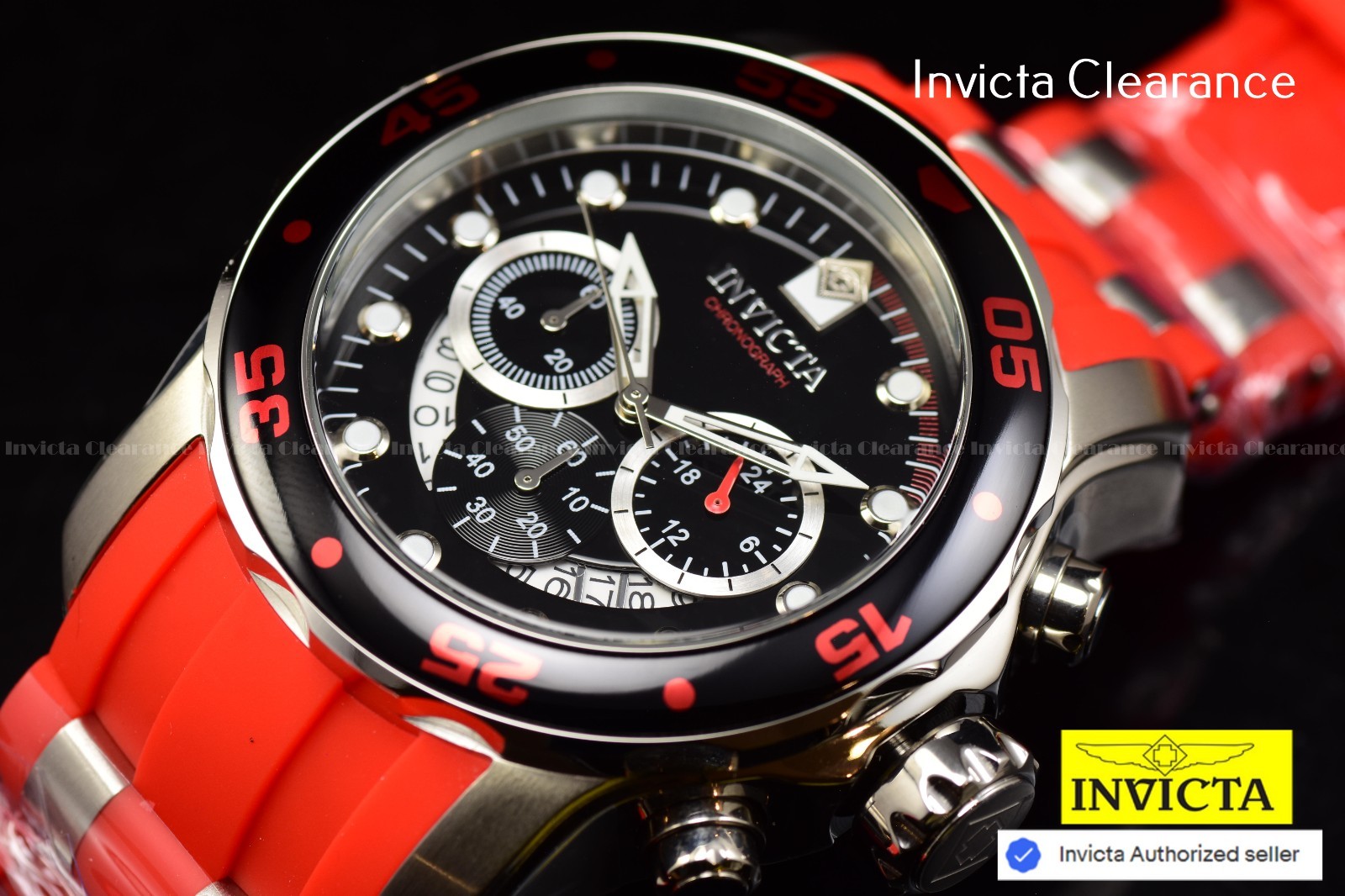 Invicta Women’s Pro Diver MOP Iridescent Stainless Steel Chronograph 40mm Watch