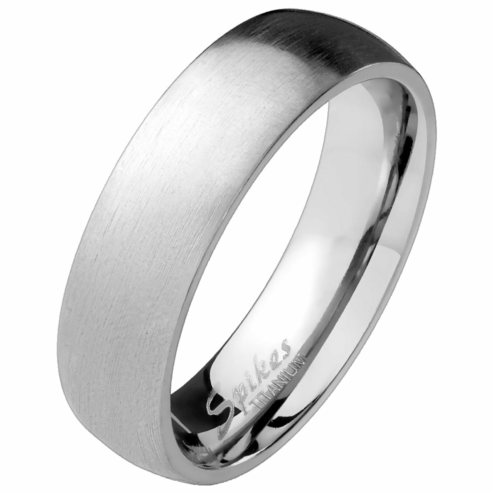 Classic Titanium Ring Mens Womens Simple Wedding Band 6mm Anniversary Sizes 5-13