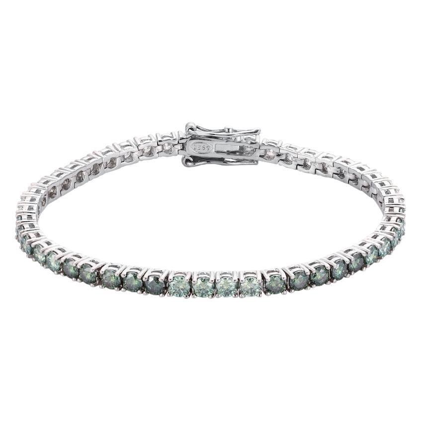 3mm Real Moissanite Tennis Chain Bracelet 925 Sterling Silver Pass Tester Hiphop