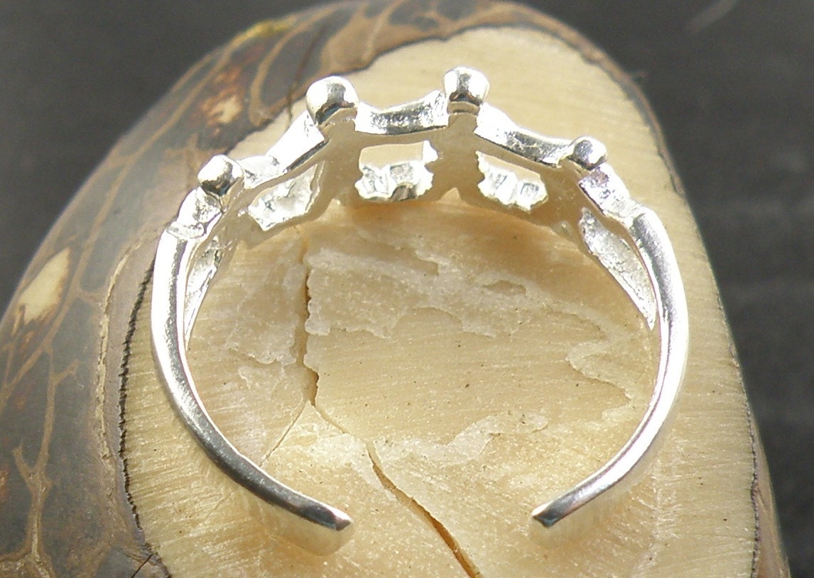 Sterling Silver People Ring Adjustable Pinky Toe or Pinky Finger Size Varies 3+
