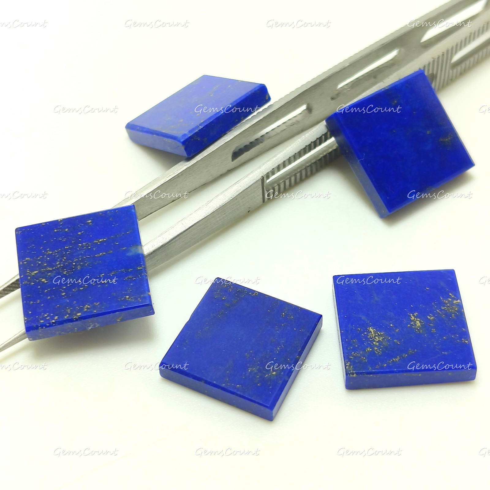 Natural Lapis Lazuli Flat Square Smooth Cabochon Loose Gemstone 5mm-20mm