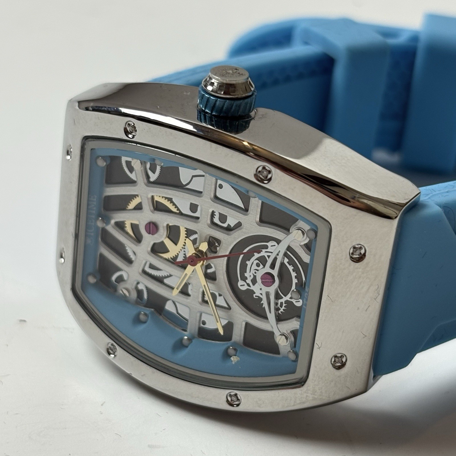 IceTime 33mm Blue Dial Steel Ladies Luxury Watch 0.10ct Diamonds IT25