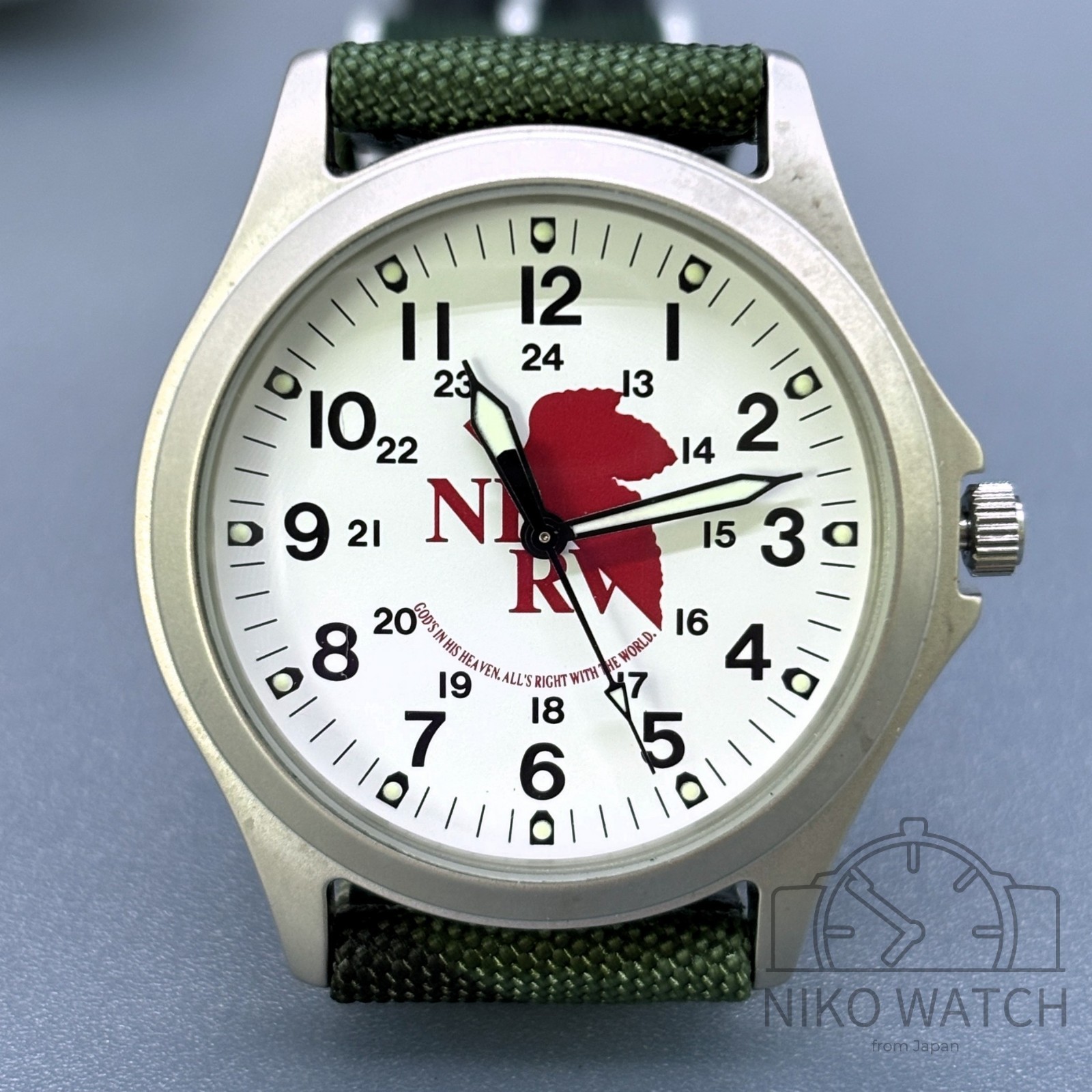 Neon Genesis Evangelion Official Military Wristwatch Movic Japan [Excellent]