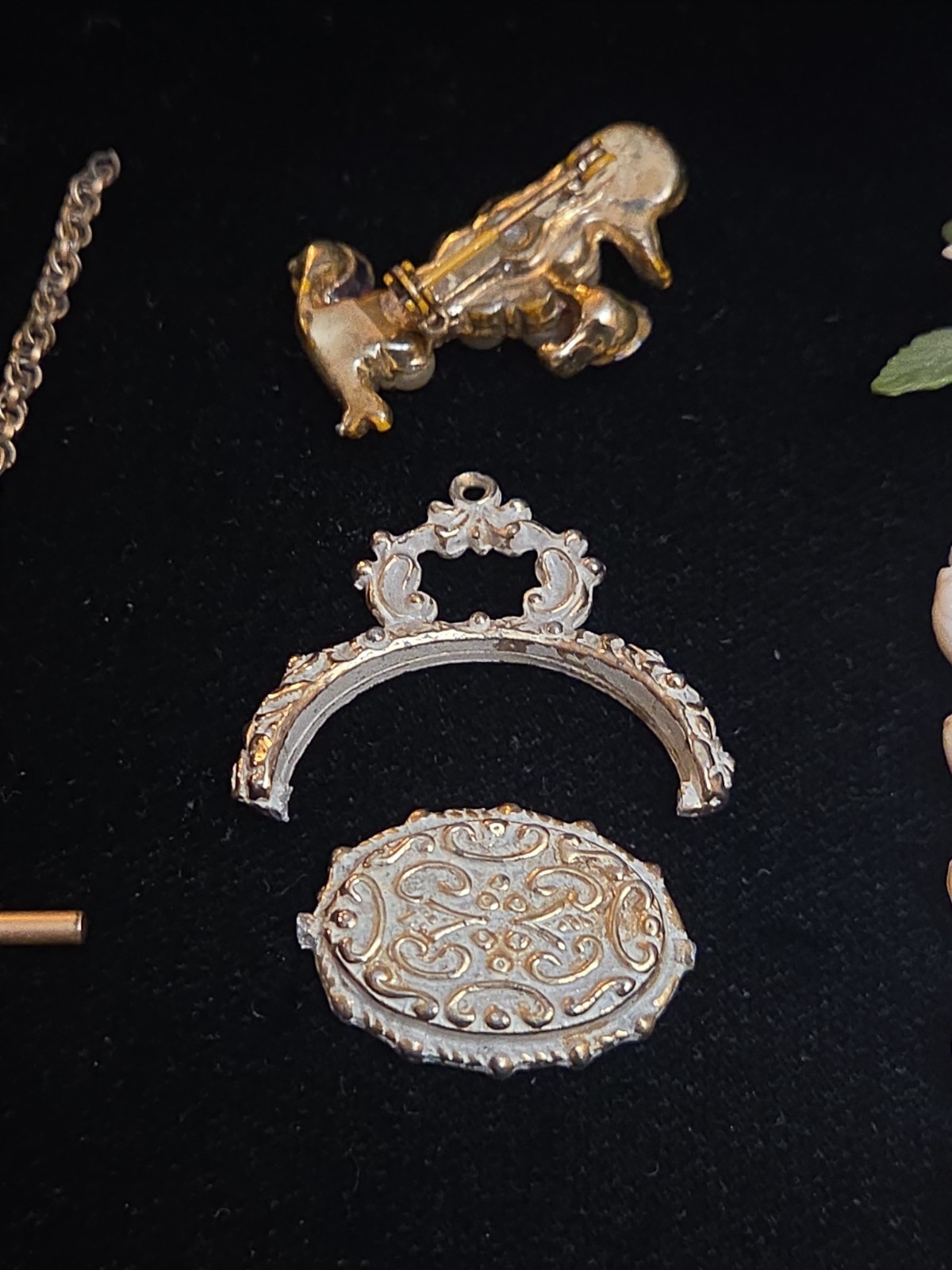 Antique Vintage Jewelry Findings Mixed Lot For Repair Restoration Junk GF