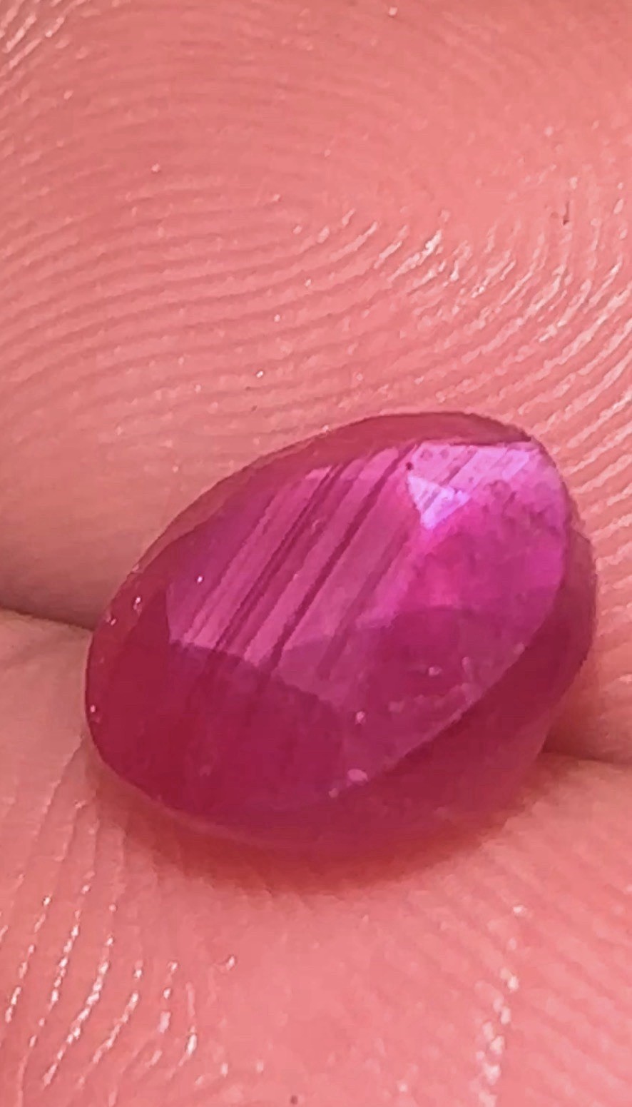 Antique 2.52ct Round Natural Ruby Vivid Color Candystripes💎 8MM Beautiful Gem