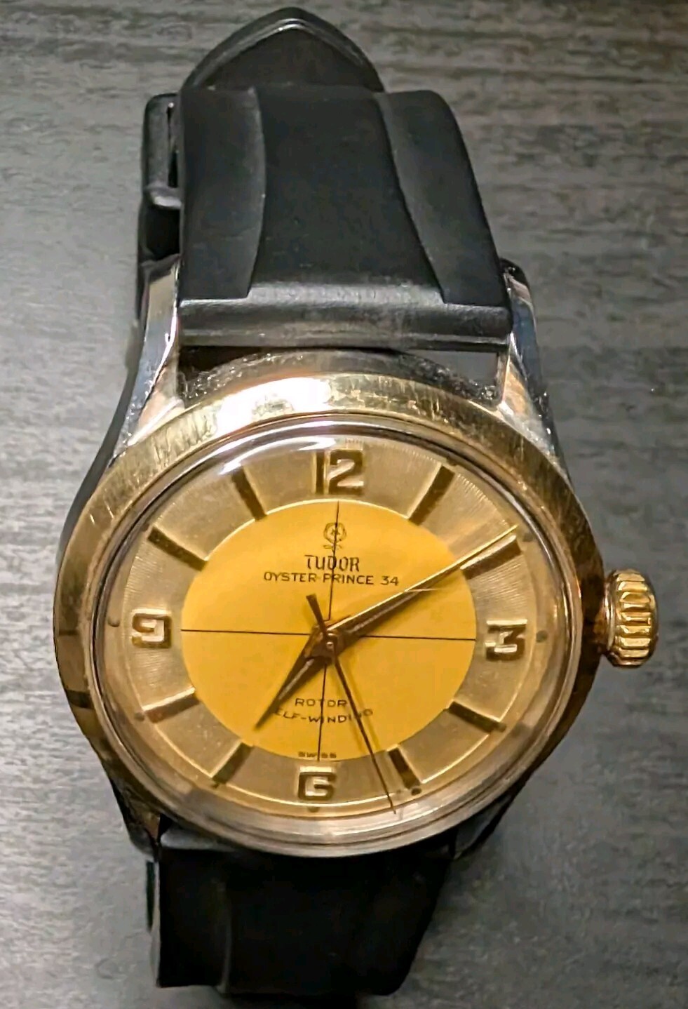 Tudor Oyster Prince 34, Ref 7950, Rare Tuxedo Dial