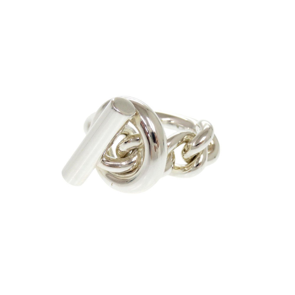 AUTHENTIC HERMES Croisette Ring Silver Silver925 #13(JP Size)