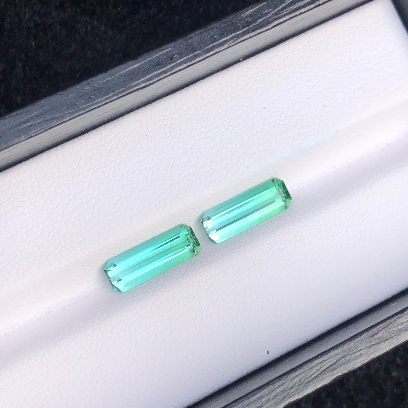 3.35 Carat Natural Pair Of Blue Green Lagoon Tourmaline from Afghanistan