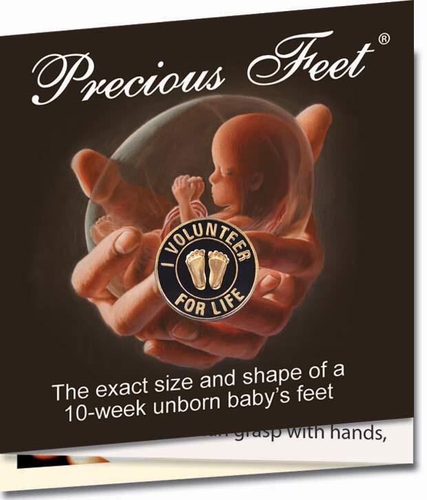 Precious Feet, 14K Gold Plated, I Volunteer Jewelry, Lapel Pin