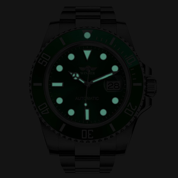 Luxury Automatic Mechanical Watches Stainless Steel Luminous Business Mens Watch