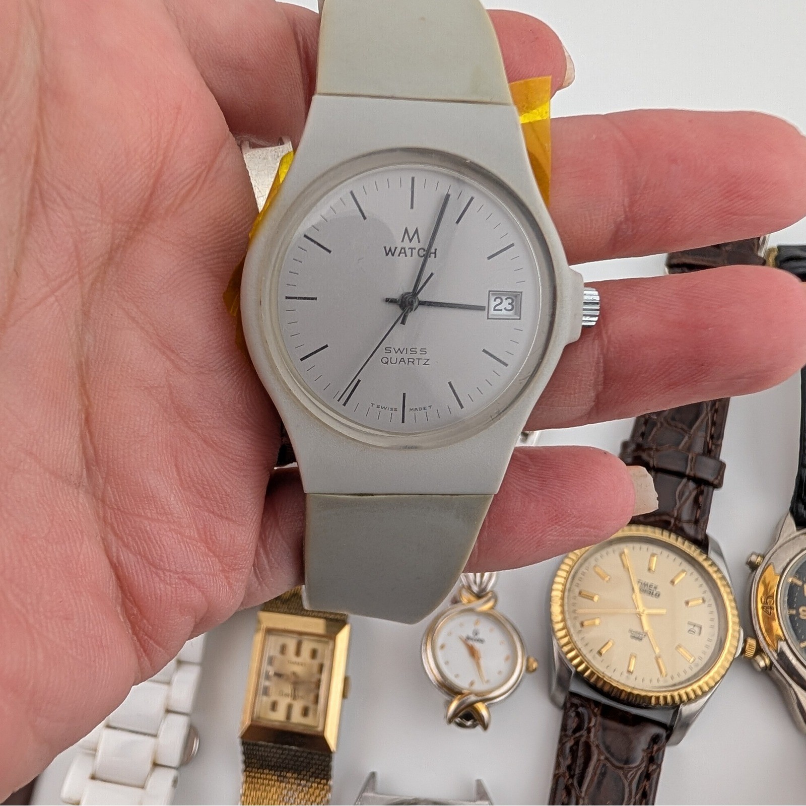 10 Watch Repair Lot Bulova Timex Indiglo Electric Citizen Running With Issues
