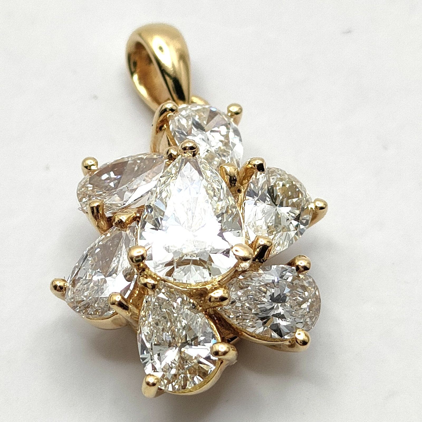 Jewelry Pendant Head Natural Diamond 1.64ct Gold 1327510