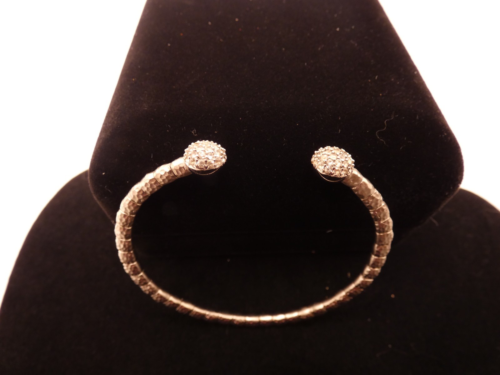 gabriel and co white topaz mark 925/steel s-400243 bangle braclet