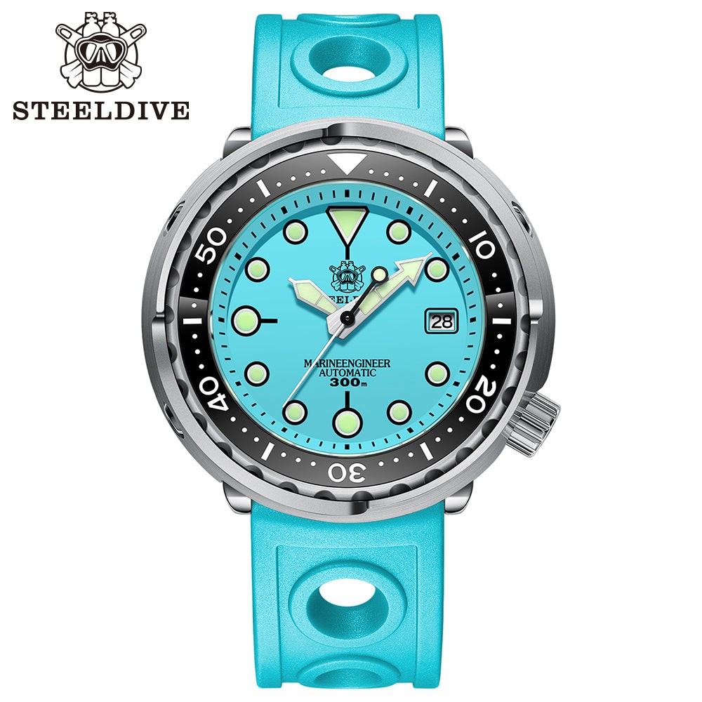 STEELDIVE SD1975 Mens 47.5mm 300M Automatic Dive Watch NH35 Steel Japan