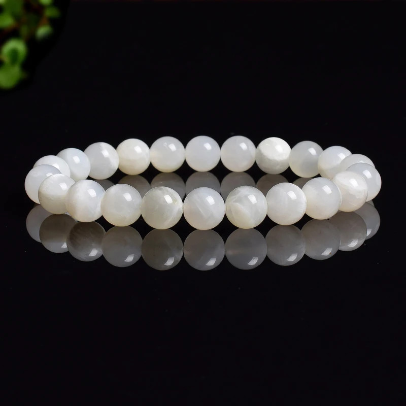 Labradorite Bracelet Round Beaded Band Flash Spectrolite Moonstone 1 Pc