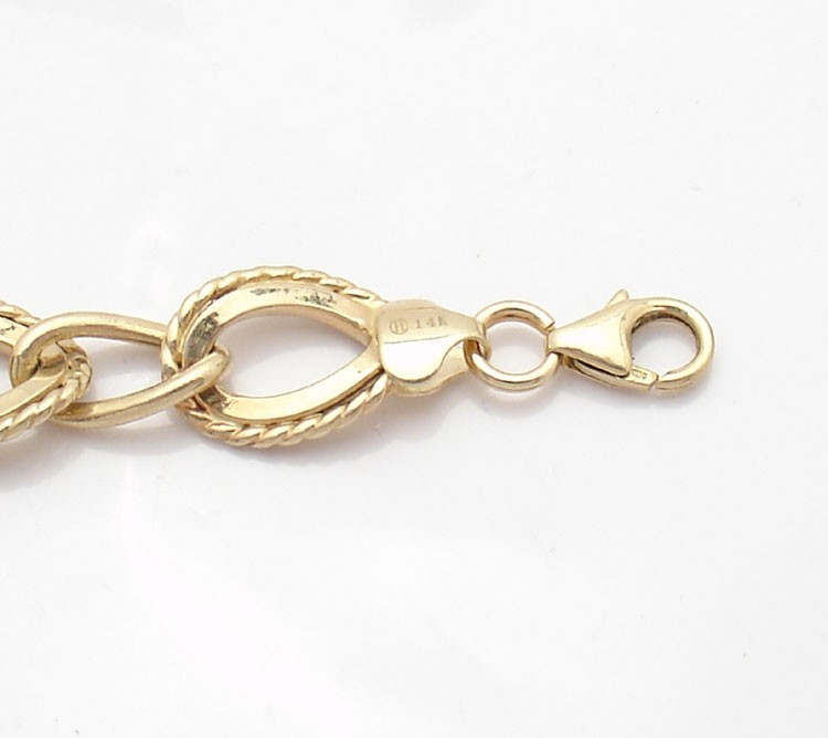 5mm Round Split Key Ring Clasp Genuine Real 14K Yellow Gold Jewelry Making