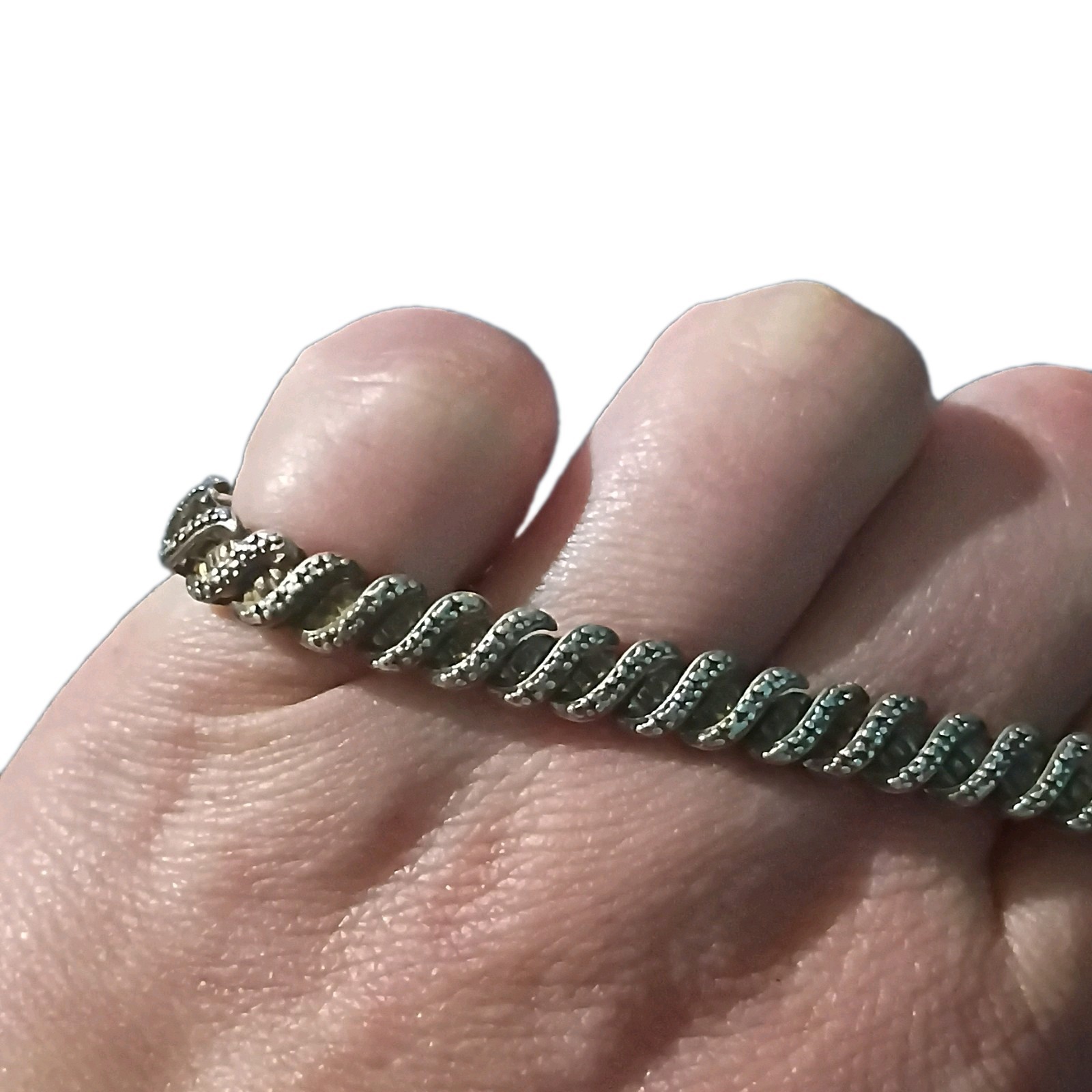 Miami Cuban Link Chain Bracelet – 7″ 6.2mm 15.7g- Iced 925 Sterling Silver