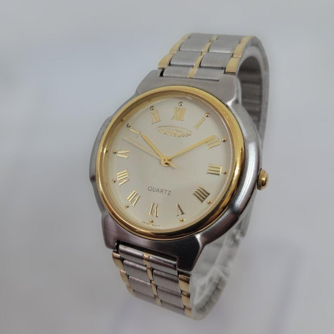 Aureole Quartz Silver Dial Men Wristwatch