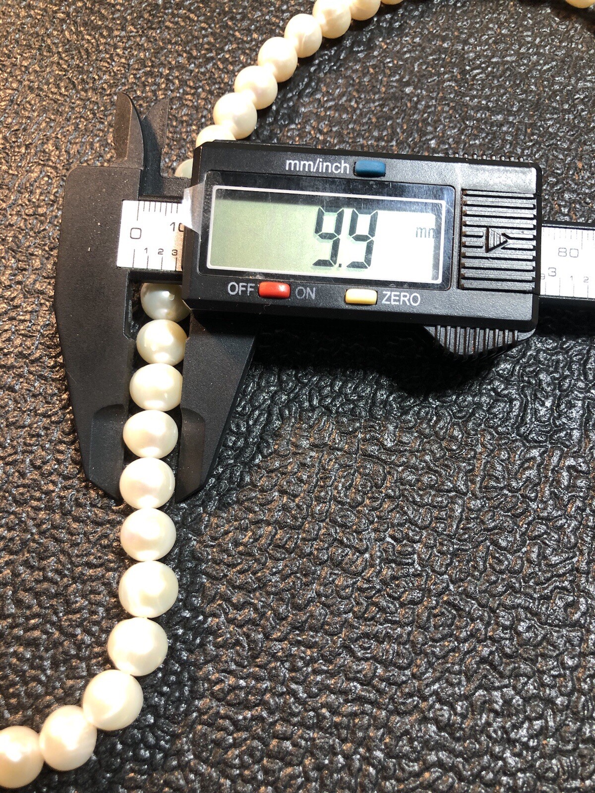 Estate 16” 8.7mm-10mm Pearl Necklace Nacre Creamy,Pink Yellow Hues Weight 44.54g