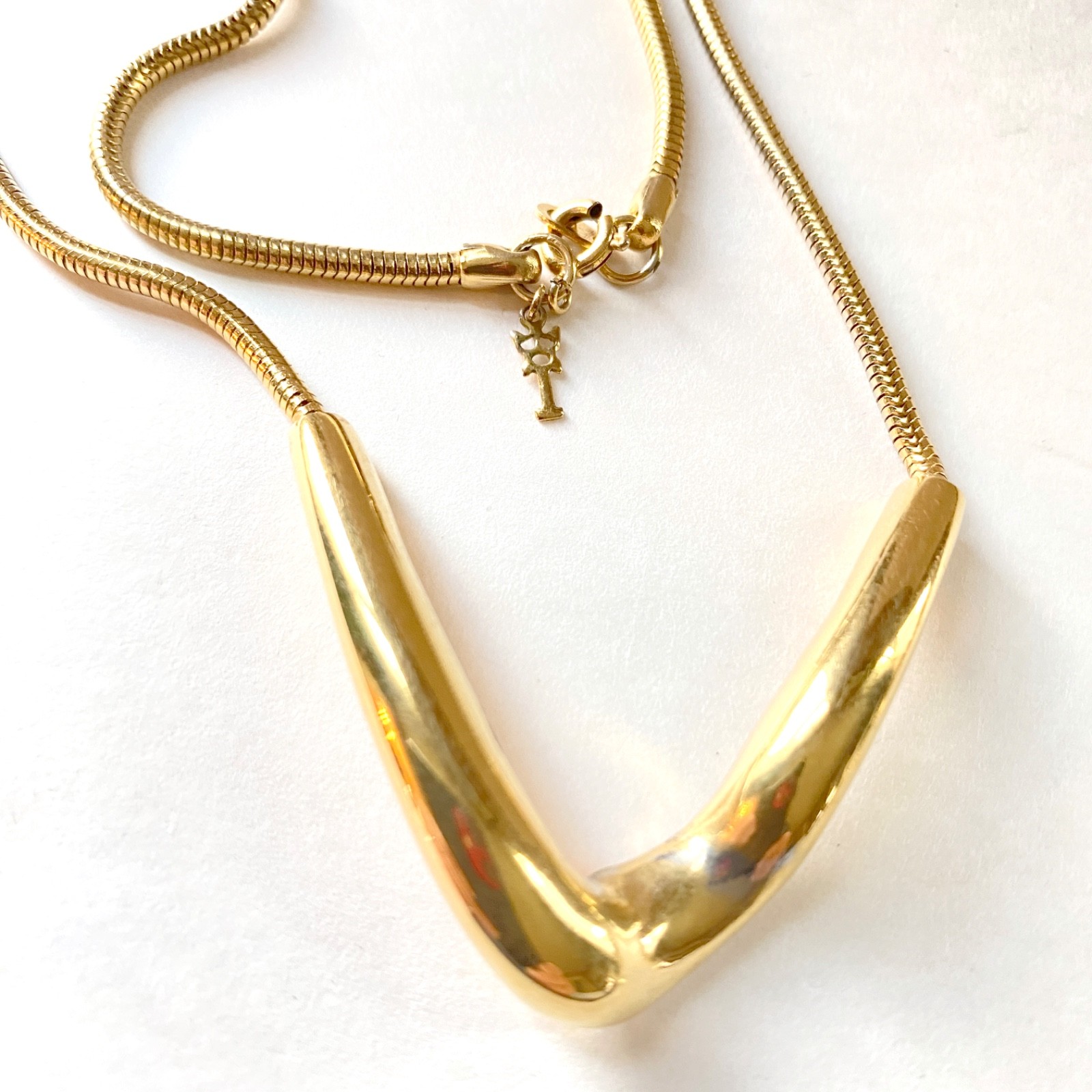 Lot of 5 Vintage to Now Costume Jewelry All Wearable – Modernist Gold Tone