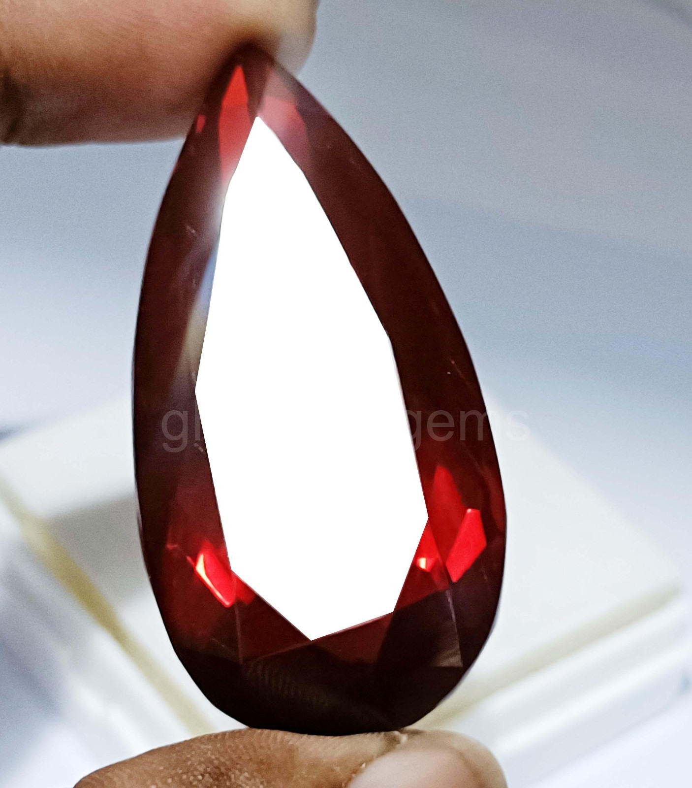 Natural 135.0 Ct Certified Brazilian Red Topaz Pear Cut IGL Loose Gemstone 5JSX