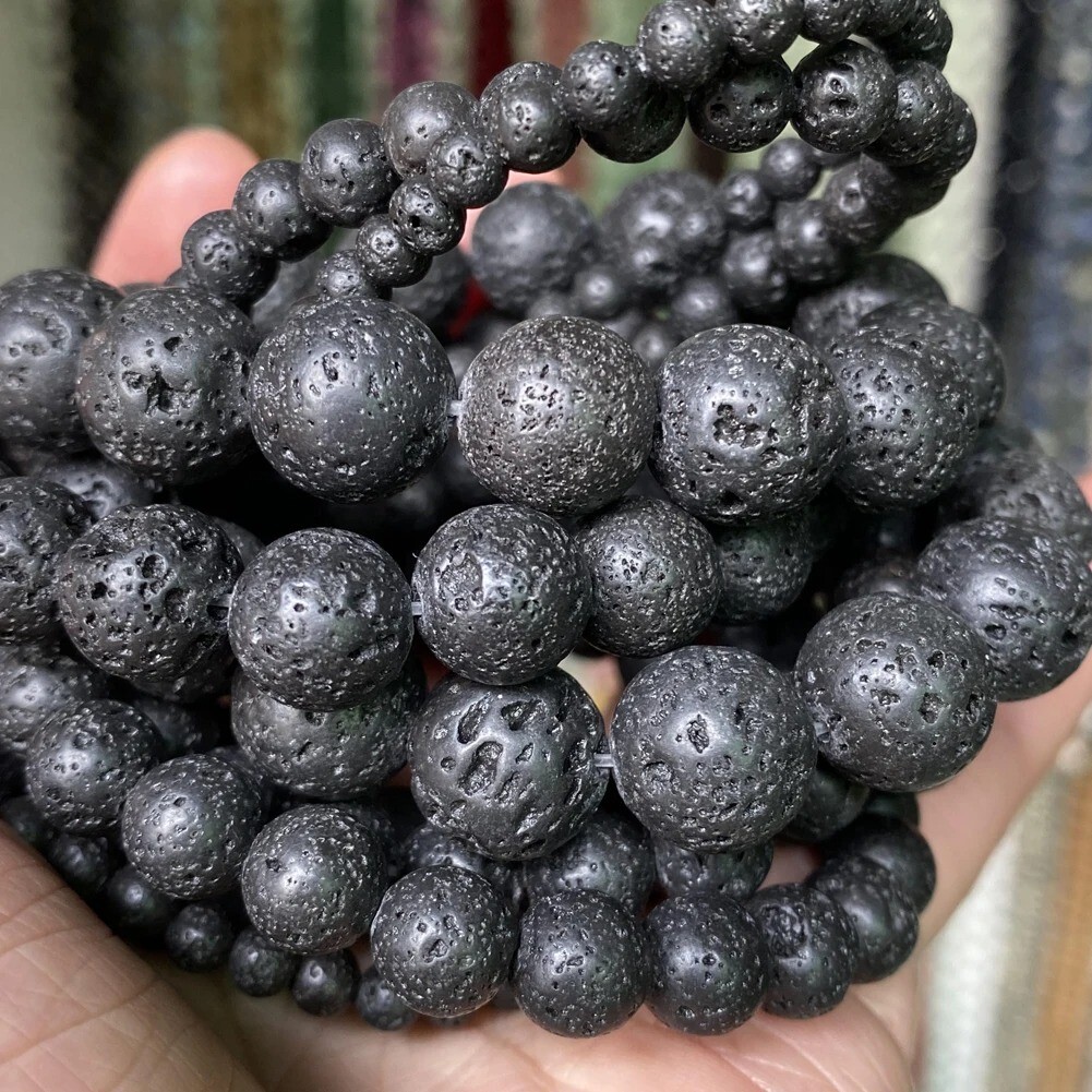 Natural Gemstone Round Spacer Loose Beads 4mm -10mm Jewelry Making DIY
