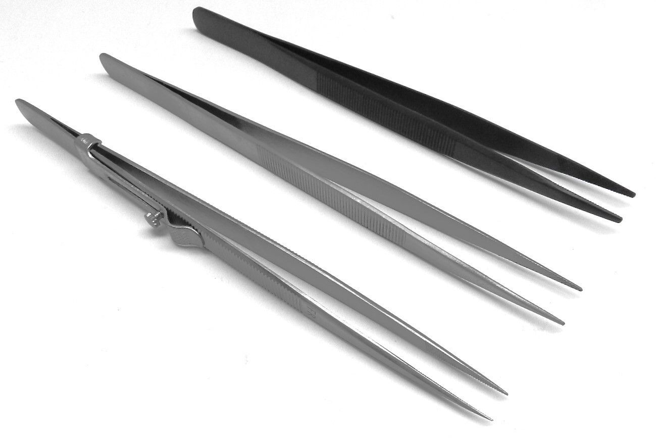 Bead Working Trays and Plastic Tweezer Sorting 3 Pc Set Beads and Gemstones